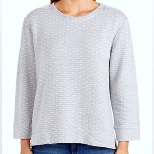 Fresh Produce Polka Dot Sweater Size XL Gray Textured Pullover